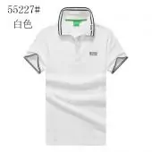 hugo boss t-shirt slim fit pas cher polo lapel short sleeves b55227 white